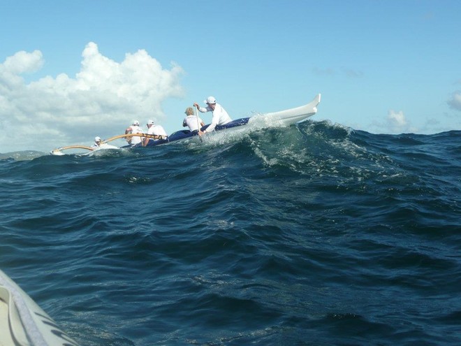 State Titles Port Stephens-2 - Outrigger Canoe NSW State Marathon OC6 Titles © Jeannie Brown